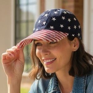 USA Flag hat Patriotic Baseball Cap Red White Blue 250th Anniversary